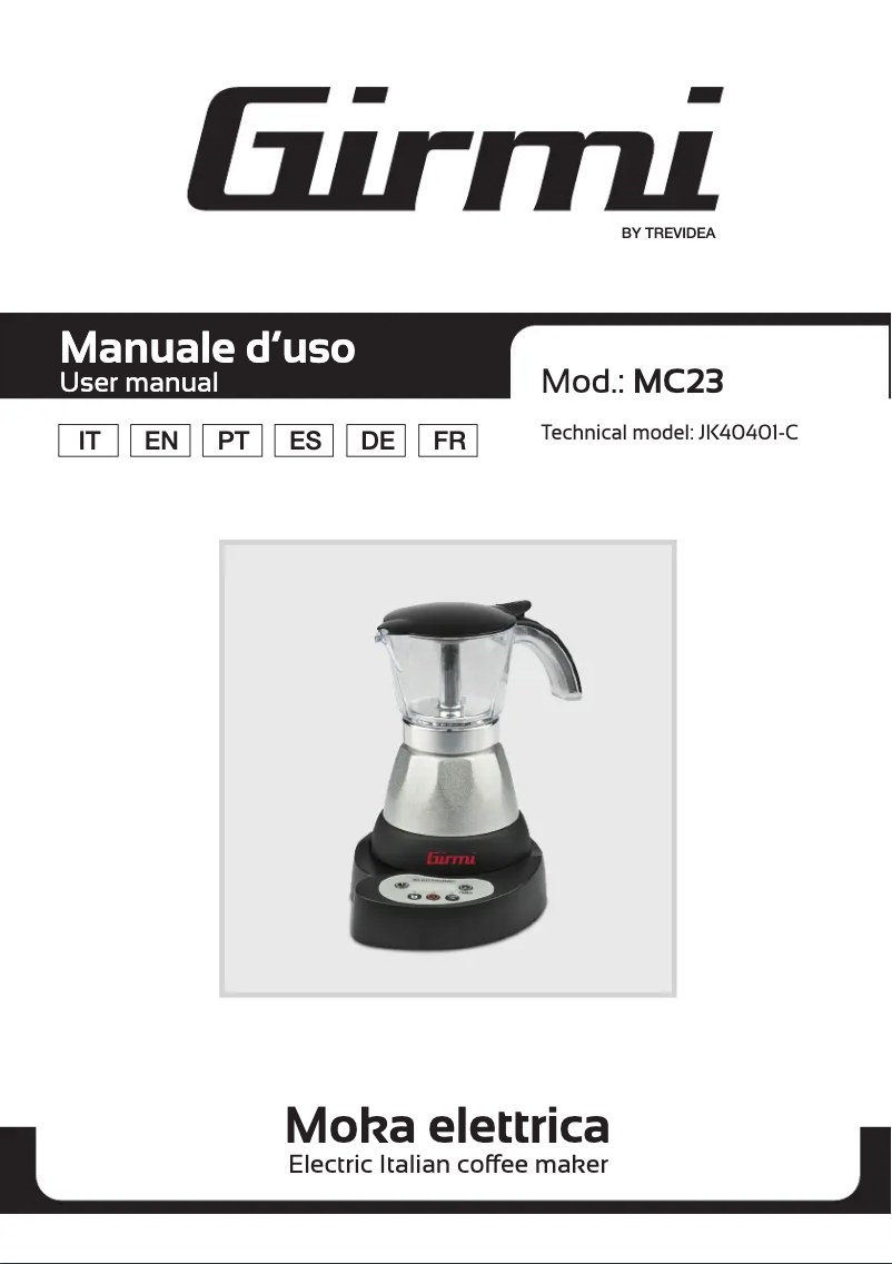 Image de la première page du manuel de l'appareil MC23