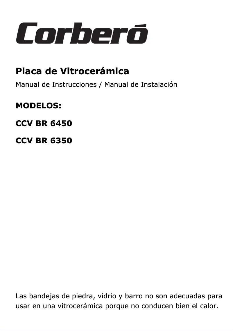 Image de la première page du manuel de l'appareil CCVBR6450