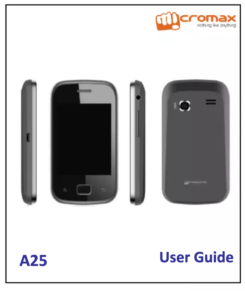 Page n°1 - Manuel utilisateur Micromax A25
