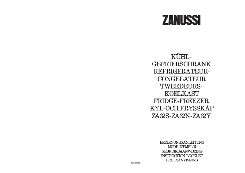 Image de la première page du manuel de l'appareil ZA 32 n