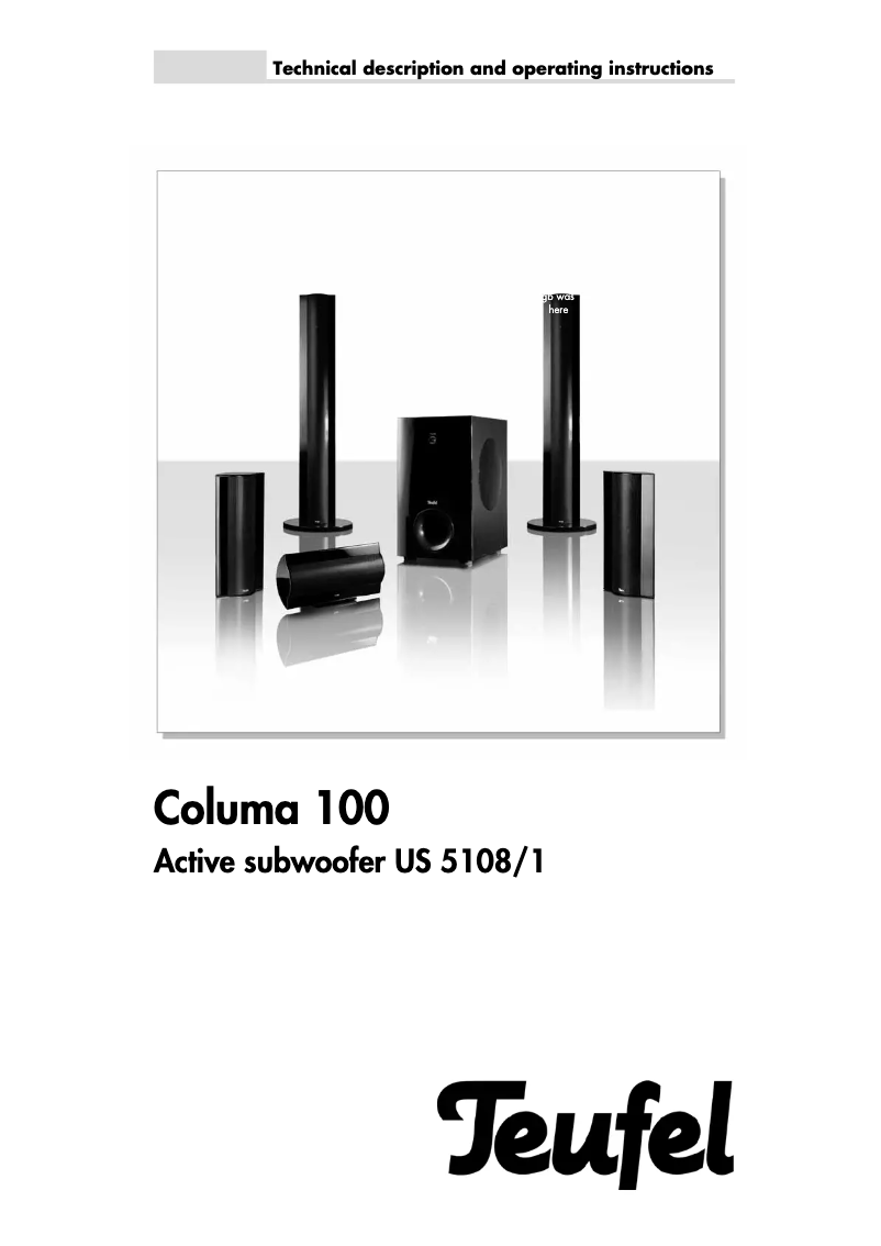 Page 1 de la notice Manuel utilisateur Teufel Columa 100