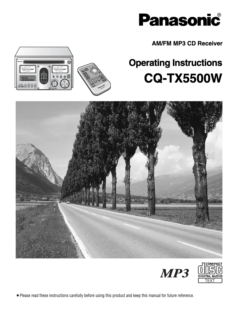 Page 1 de la notice Manuel utilisateur Panasonic CQ-TX5500W