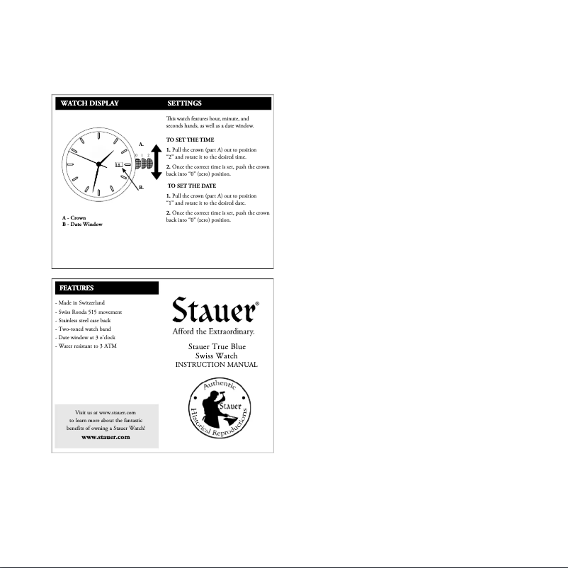 Page 1 de la notice Manuel utilisateur Stauer 38313