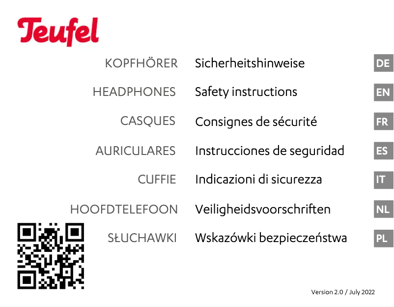 Image de la première page du manuel de l'appareil Cage One