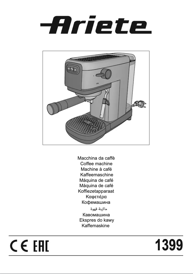 Page n°1 - Manuel utilisateur Ariete 1399