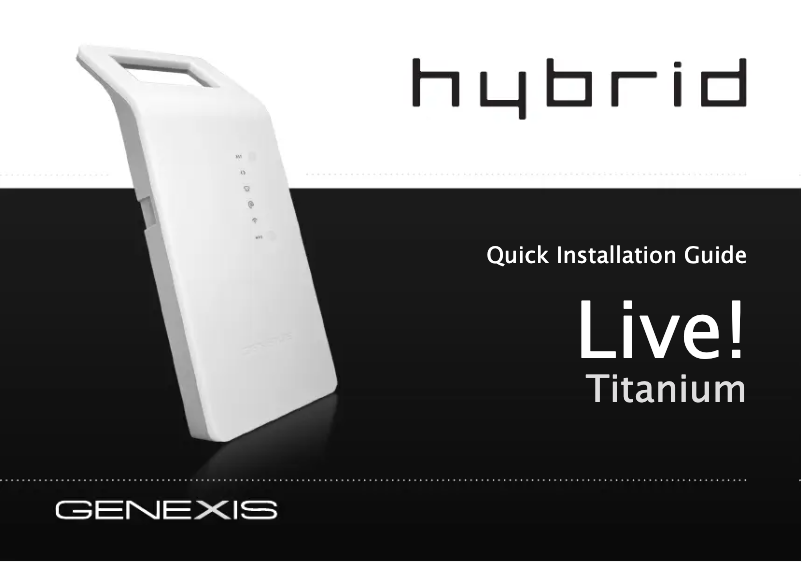 Page n°1 - Manuel utilisateur Genexis Hybrid Live! Titanium