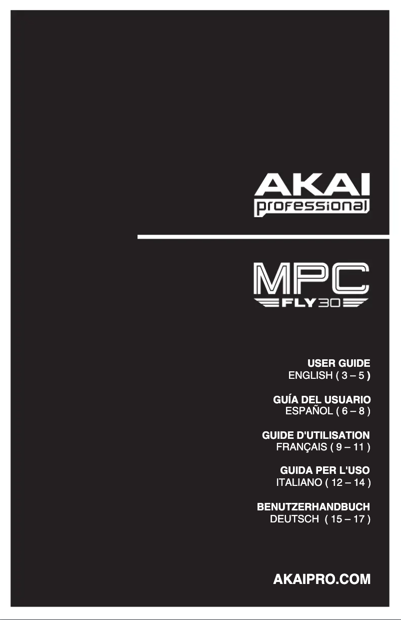 Page n°1 - Manuel utilisateur AKAI MPC Fly 30