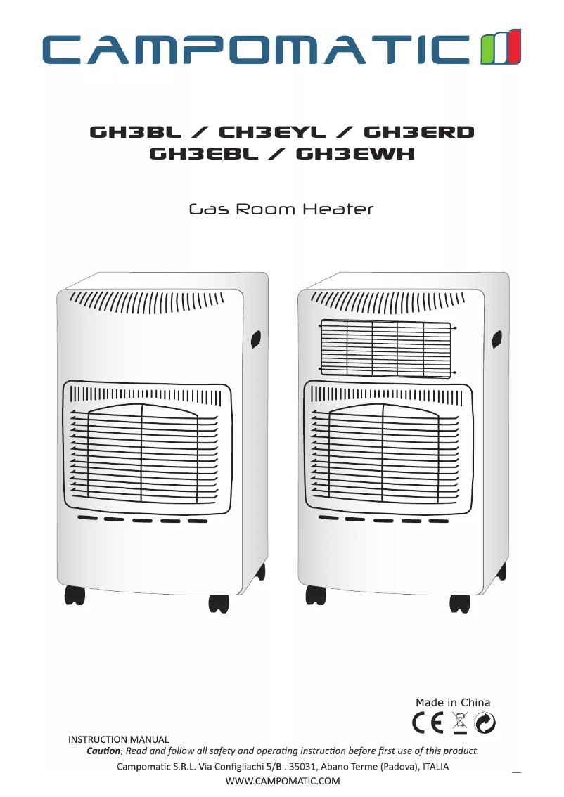 Page 1 de la notice Manuel utilisateur Campomatic GH3BL
