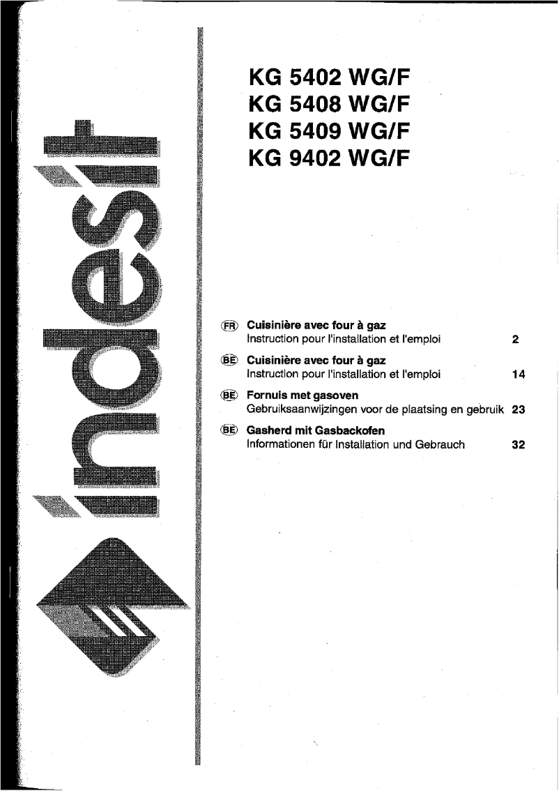 Page n°1 - Manuel utilisateur Indesit KG 5402 WG F