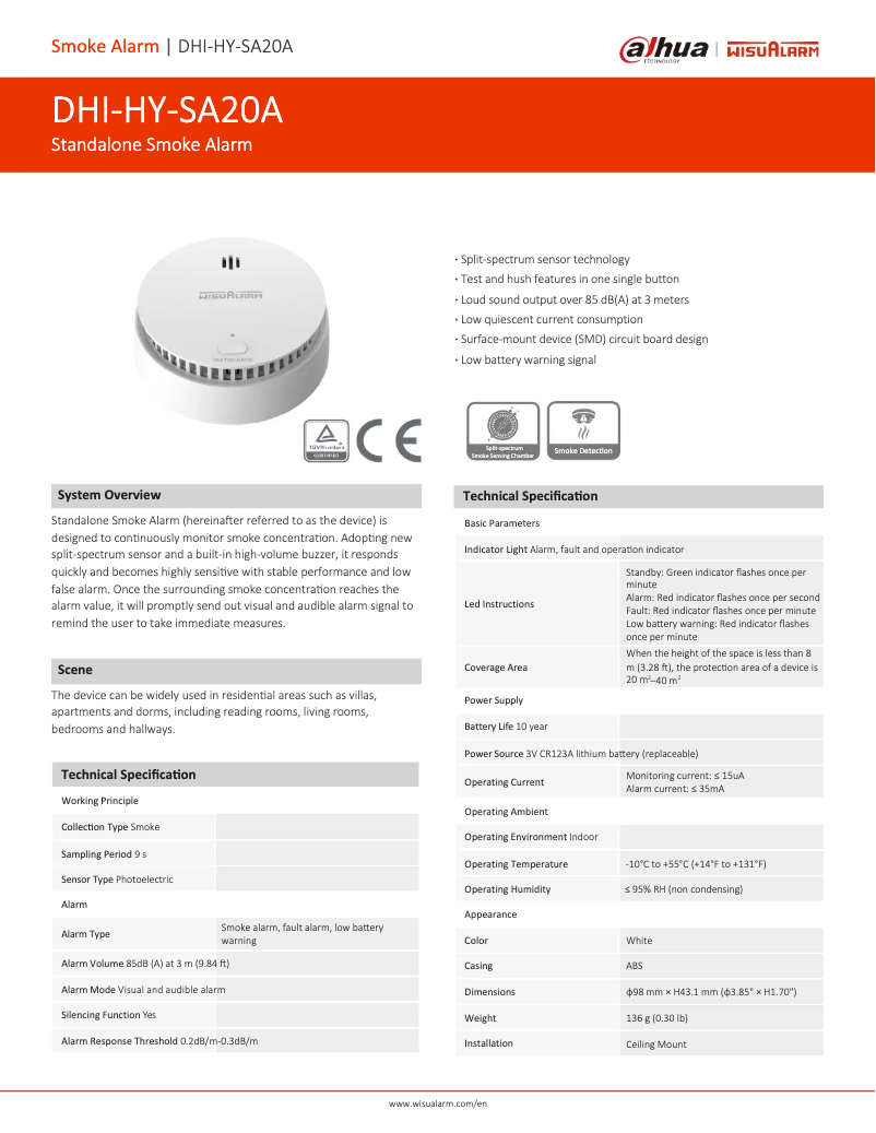 Image de la première page du manuel de l'appareil HY-SA20A