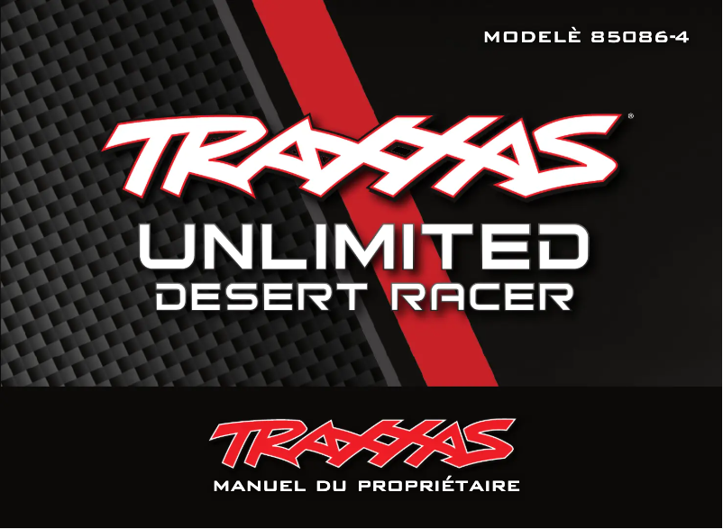 Page 1 de la notice Manuel utilisateur Traxxas Unlimited Desert Racer