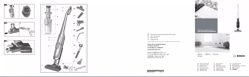 Page 1 de la notice Manuel utilisateur Bosch Athlet BCH6L2561