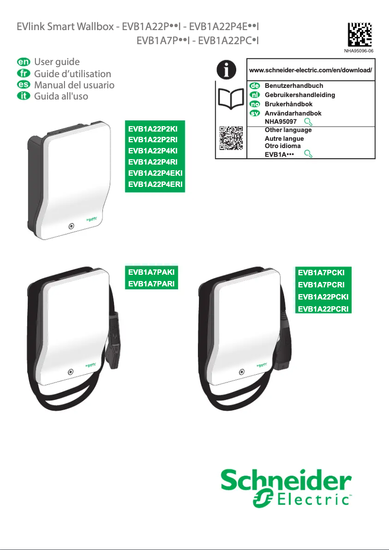 Page 1 de la notice Manuel utilisateur Schneider EVB1A22P2KI
