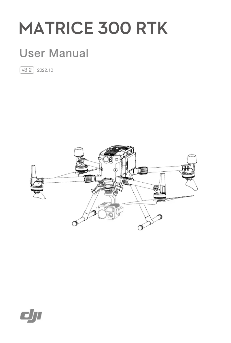 Page n°1 - Manuel utilisateur DJI Matrice 300 RTK