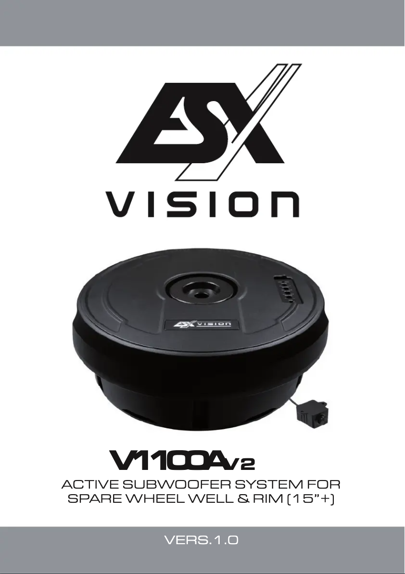 Image de la première page du manuel de l'appareil Vision V1100A V2