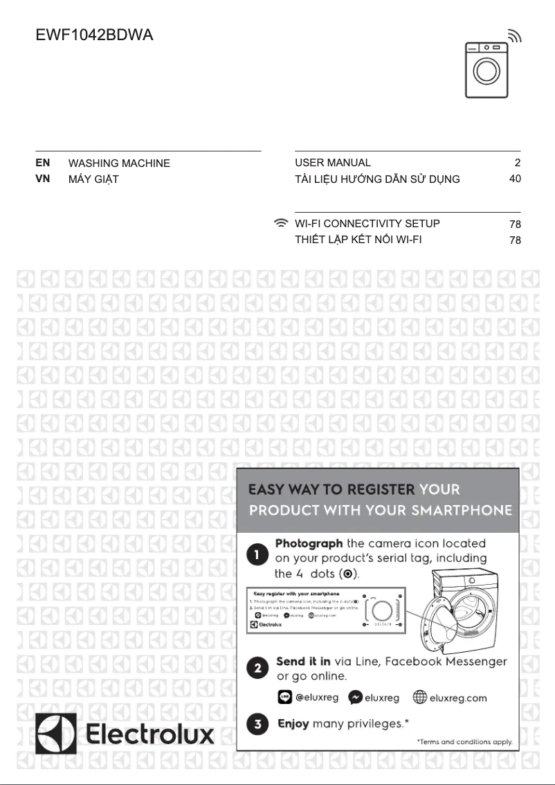 Image de la première page du manuel de l'appareil EWF1042BDWA