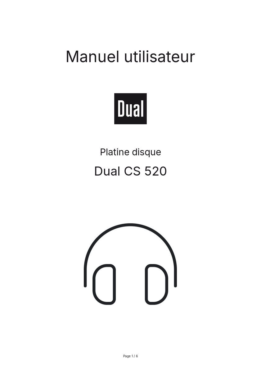 Image de la première page du manuel de l'appareil CS 520