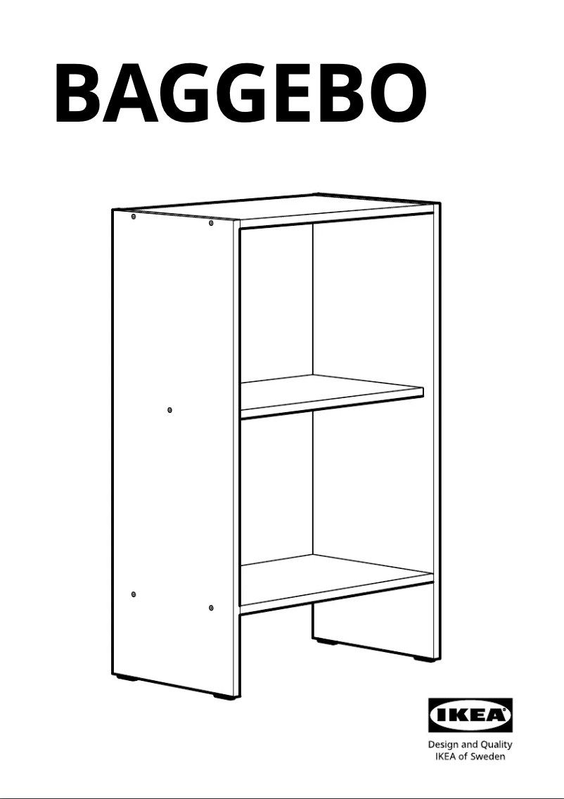 Page 1 de la notice Manuel utilisateur Ikea BAGGEBO 704.811.71
