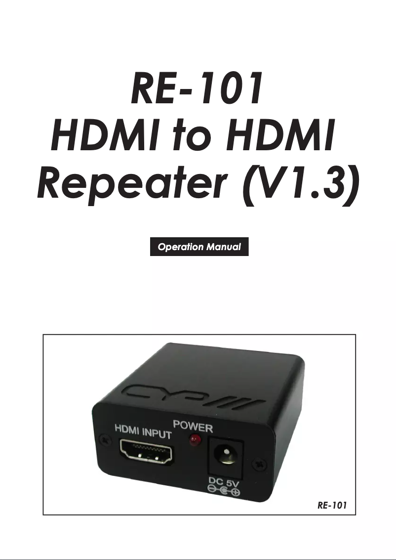 Page 1 de la notice Manuel utilisateur CYP RE-101