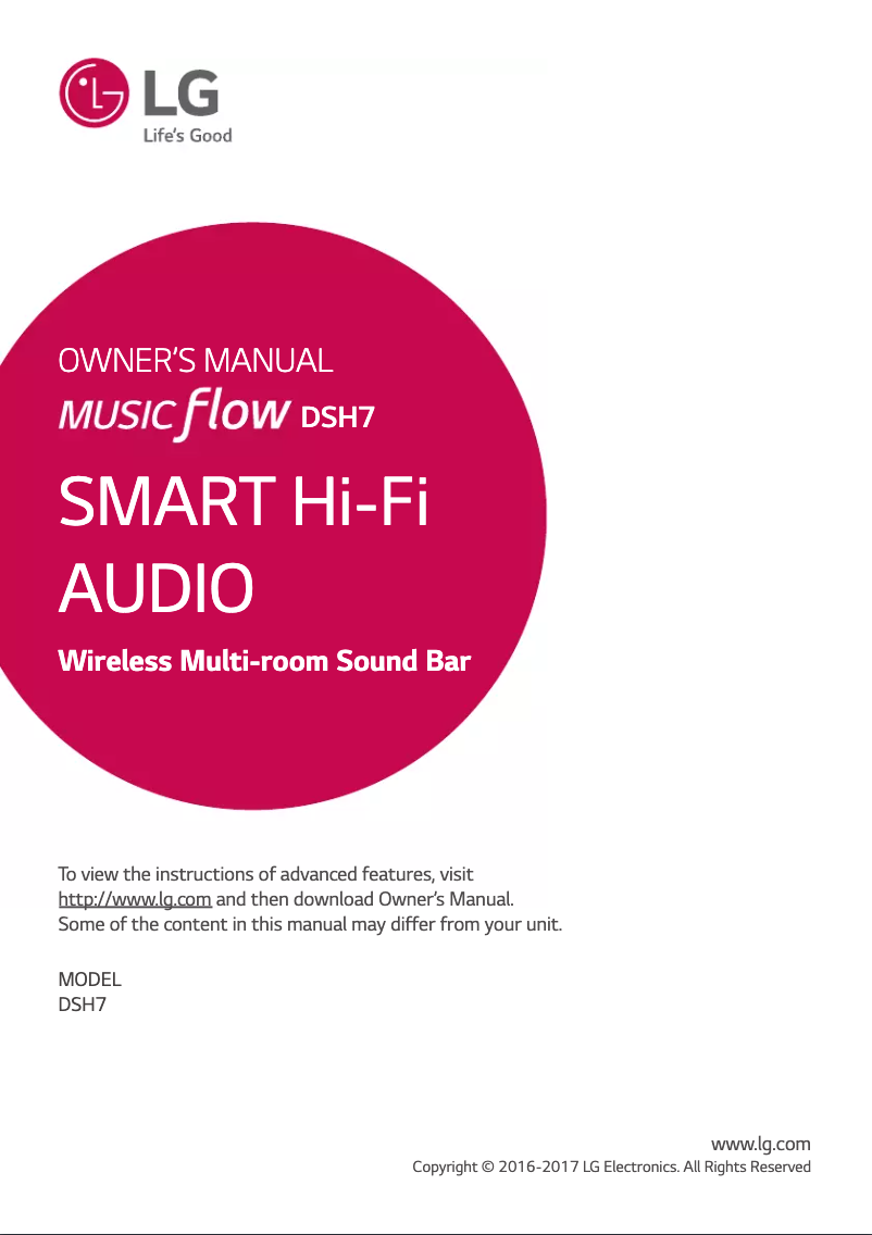 Página 1 del manual Manual de usuario LG DSH7