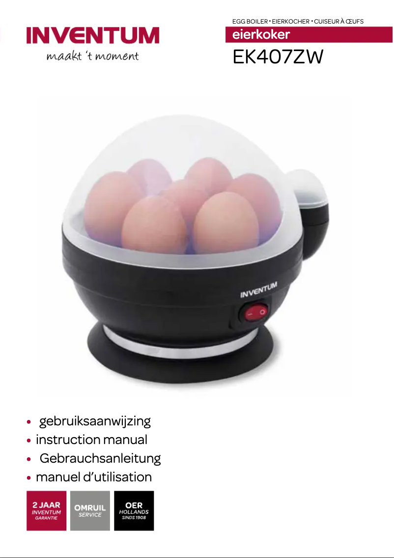 Image de la première page du manuel de l'appareil EK407ZW