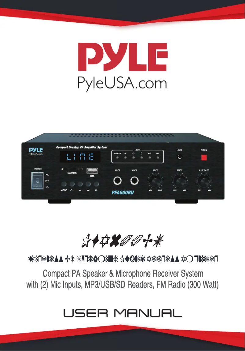 Image de la première page du manuel de l'appareil PFA600BU