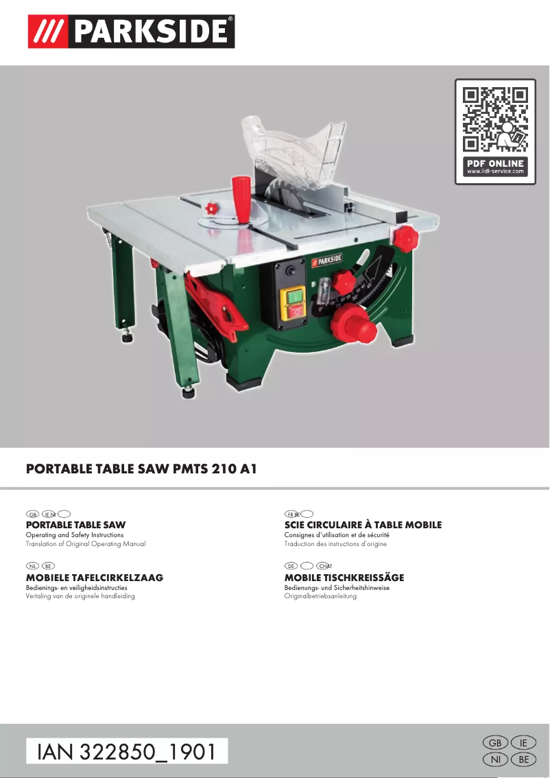 Image de la première page du manuel de l'appareil PMTS 210 A1
