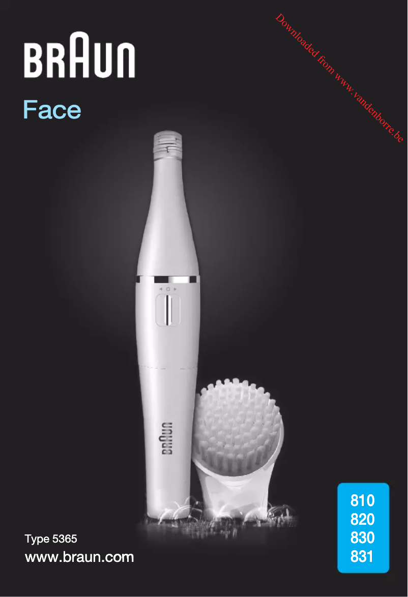 Page 1 de la notice Manuel utilisateur Braun Face 830