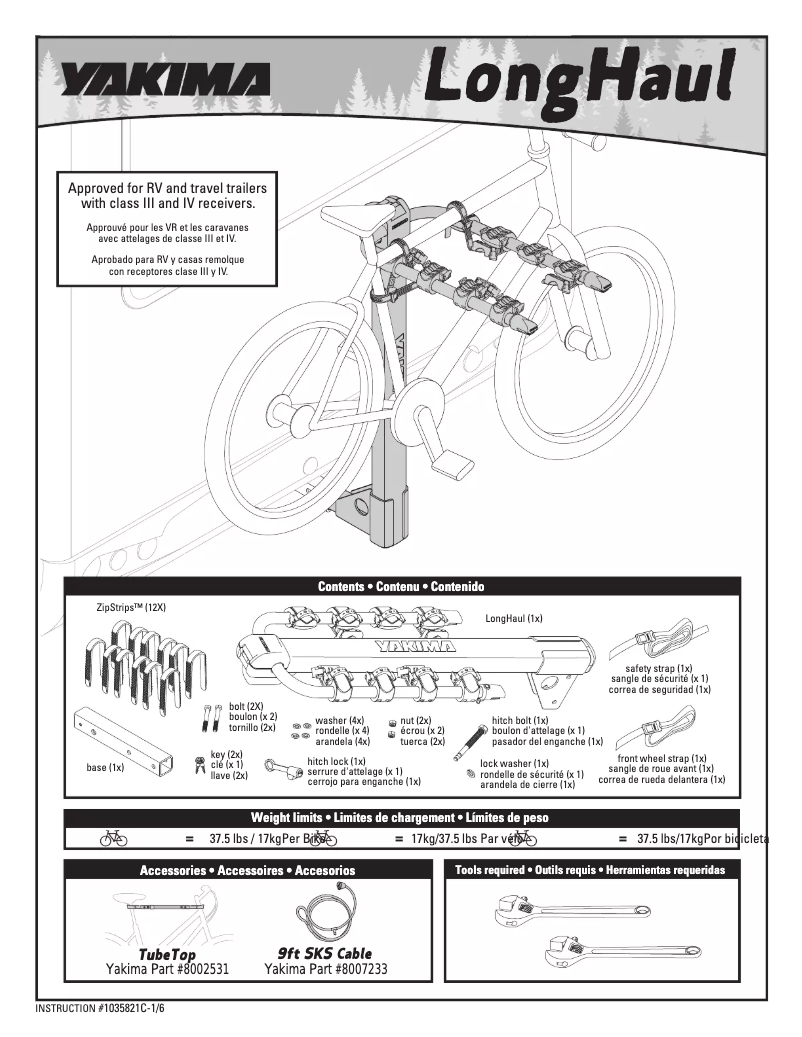 Image de la première page du manuel de l'appareil LongHaul