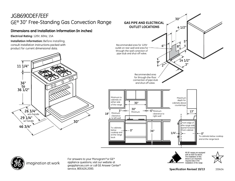 Image de la première page du manuel de l'appareil JGB690DEFBB
