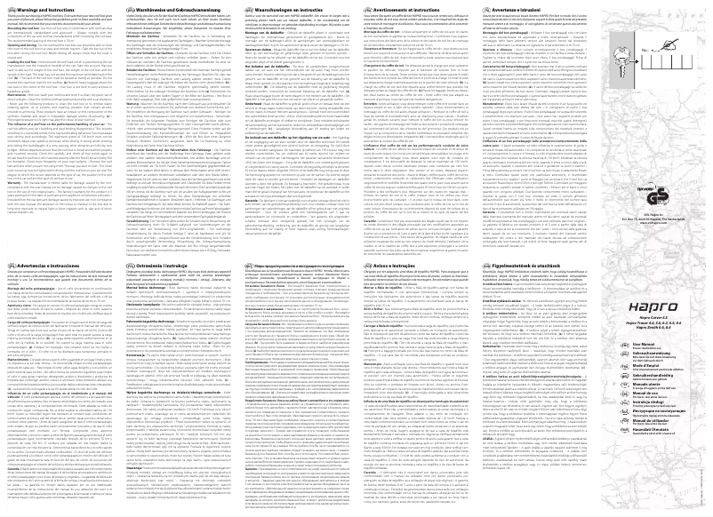 Page 1 de la notice Manuel utilisateur Hapro Traxer 6.6