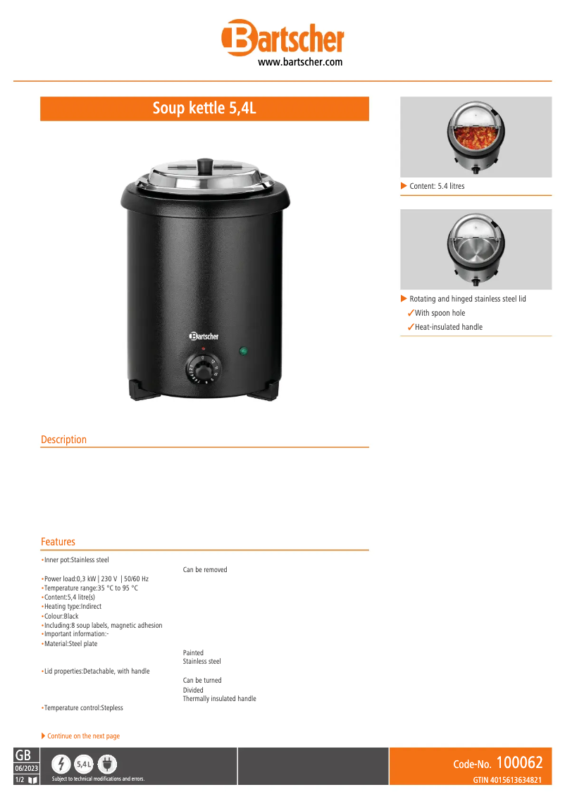 Image de la première page du manuel de l'appareil 100062