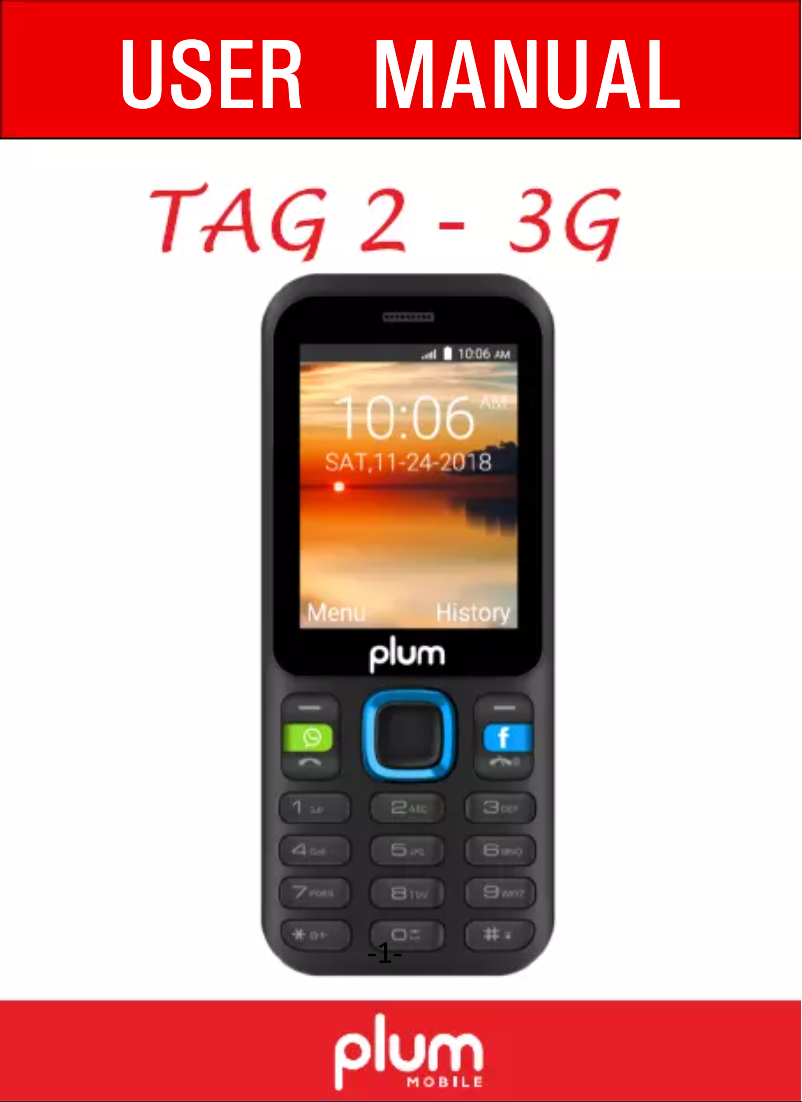 Page n°1 - Manuel utilisateur Plum Tag 2 3G