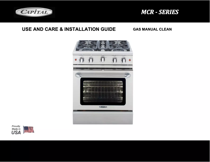 Page n°1 - Manuel utilisateur Capital Precision MCR484BGL