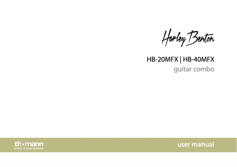 Page 1 de la notice Manuel utilisateur Harley Benton HB-20MFX