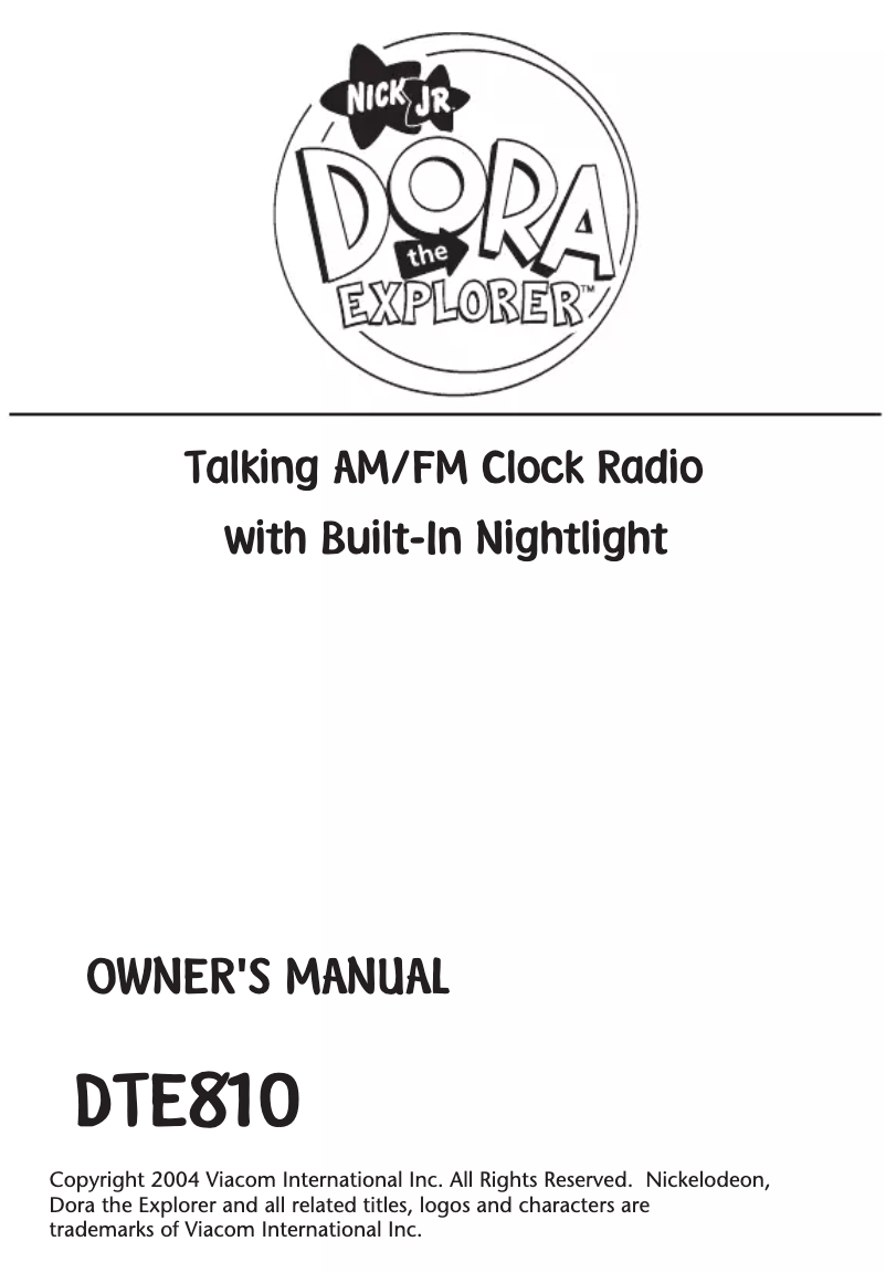 Image de la première page du manuel de l'appareil DTE810