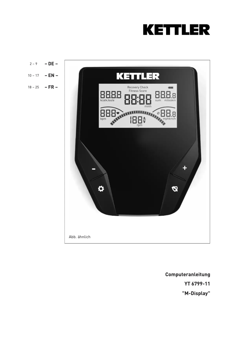 Página 1 del manual Manual de usuario Kettler Avior M