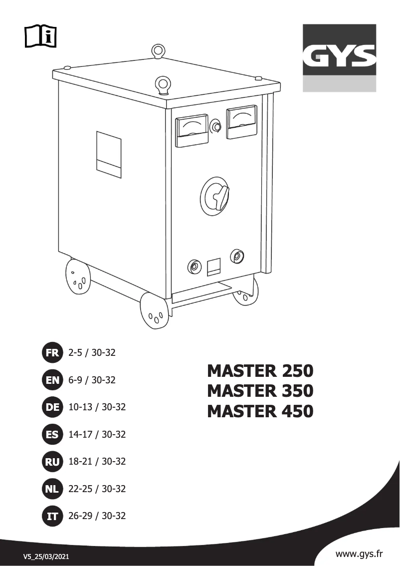 Página 1 del manual Manual de usuario GYS Master 450