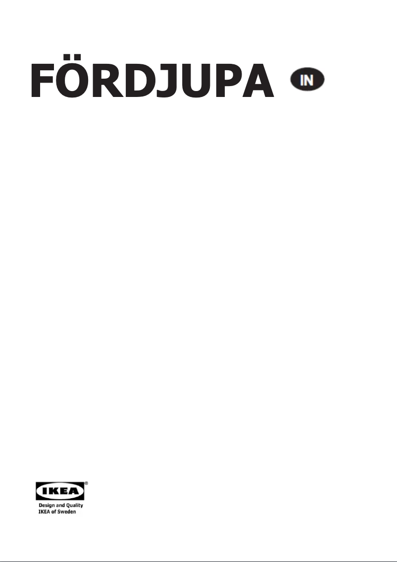 Page 1 de la notice Manuel utilisateur Ikea FÖRDJUPA 304.612.69