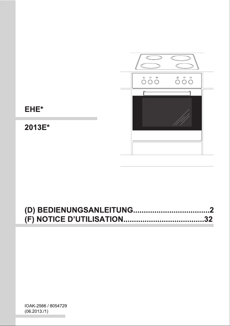 Image de la première page du manuel de l'appareil EHE 12504 W