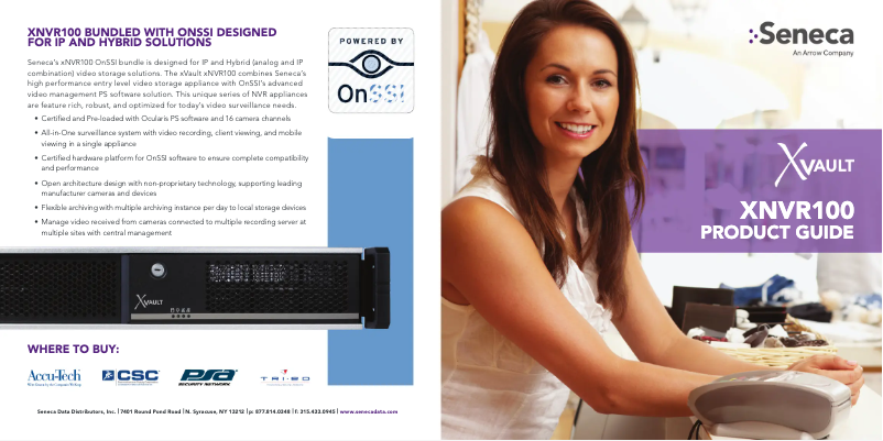 Page 1 de la notice Manuel utilisateur Seneca xVault xNVR100
