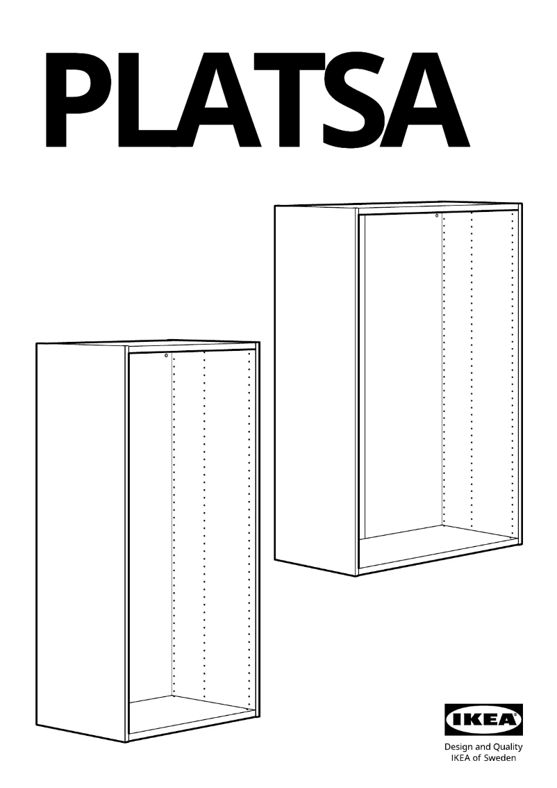 Página 1 del manual Manual de usuario Ikea PLATSA 803.862.58