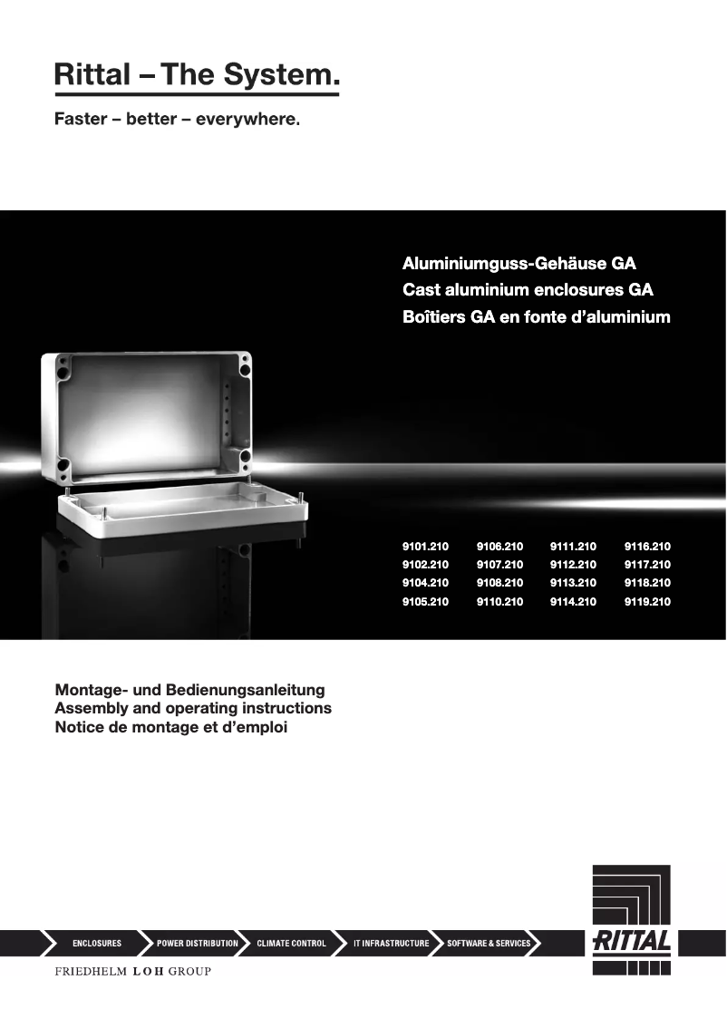 Página 1 del manual Manual de usuario Rittal GA 9108.210