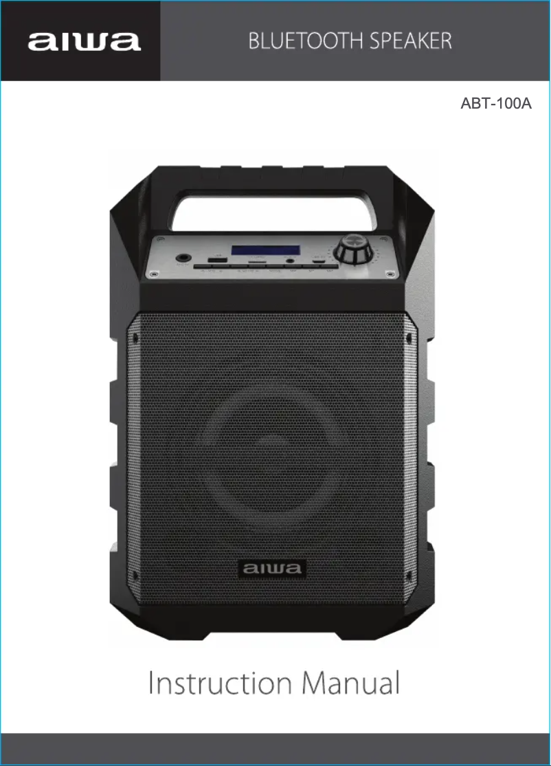 Page 1 de la notice Manuel utilisateur Aiwa ABT-100A