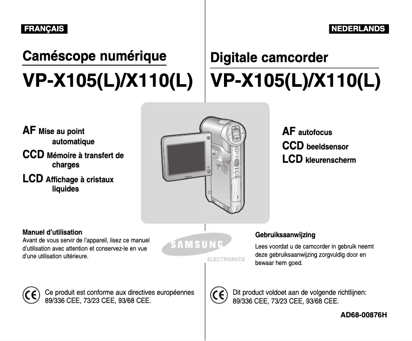 Page 1 de la notice Manuel utilisateur Samsung VP-X110L