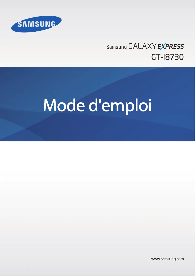 Page 1 de la notice Manuel utilisateur Samsung Galaxy Express GT-I8730
