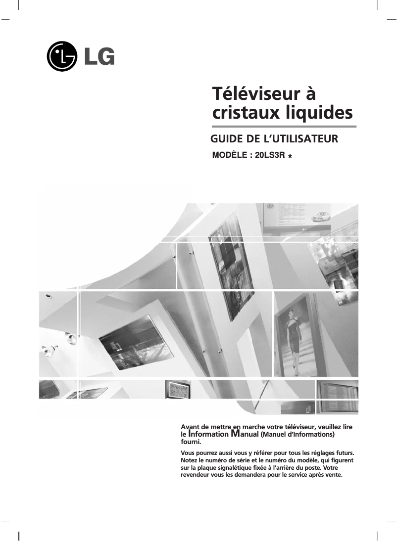 Page 1 de la notice Manuel utilisateur LG 20LS3R