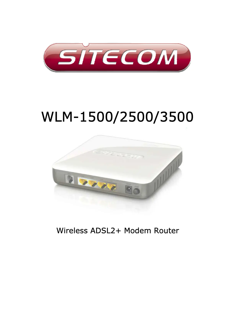 Page n°1 - Manuel utilisateur Sitecom WLM-3500