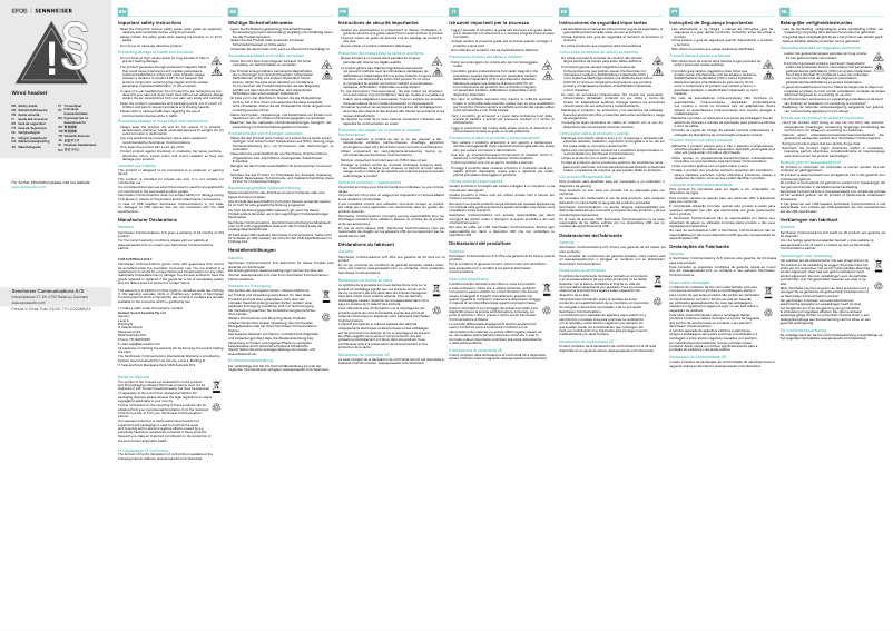 Page 1 de la notice Manuel utilisateur Sennheiser GSP 305