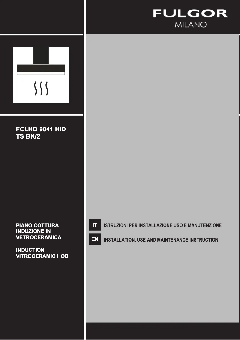 Page n°1 - Manuel utilisateur Fulgor Milano FCLHD 9041 HID TS BK/2